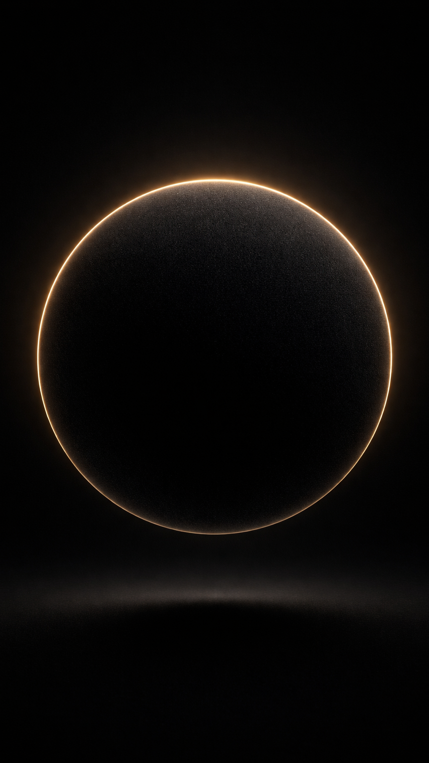 Golden Halo Black Sphere