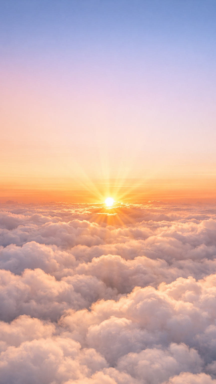 Golden Sunrise Over Serene Clouds