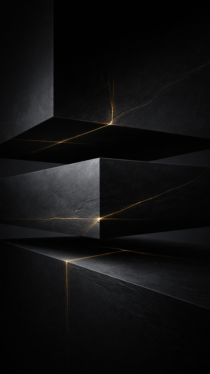 Gravity-Defying Matte Slabs with Golden Veins