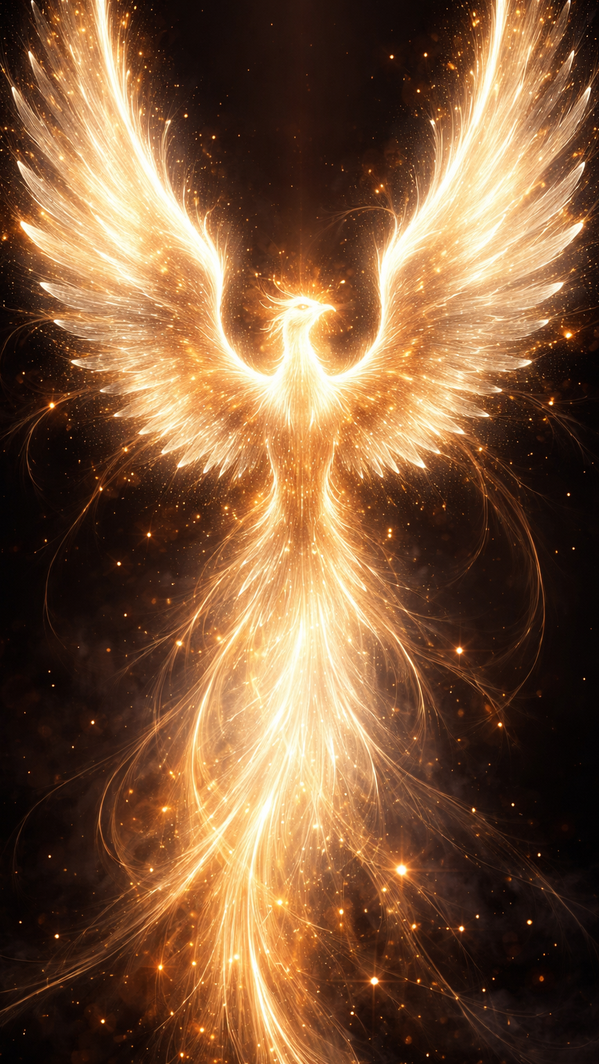 Radiant Phoenix Rising in Golden Light