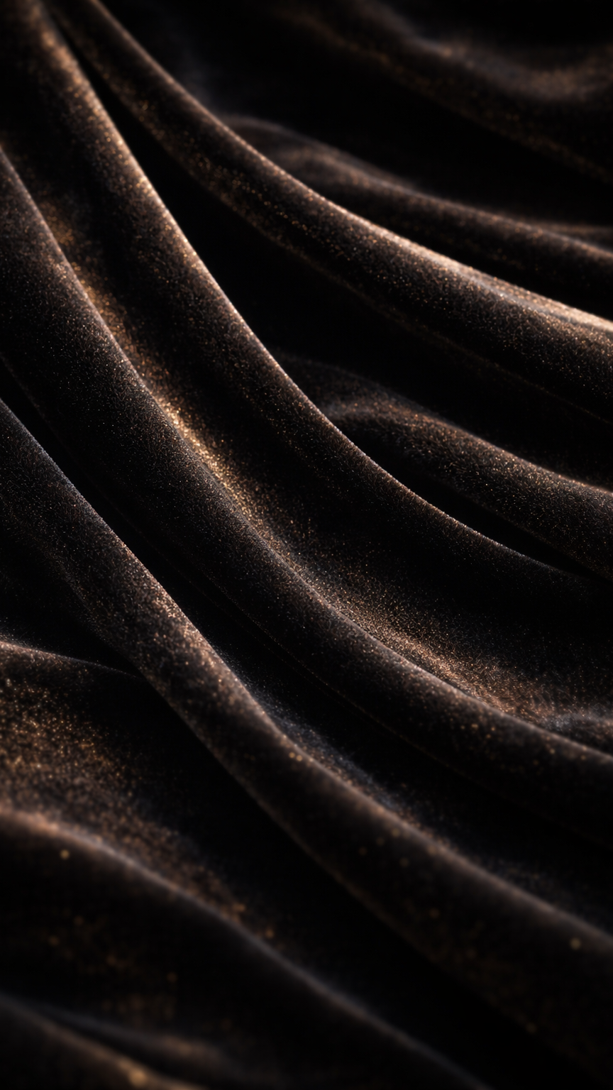 Shimmering Black Velvet Folds