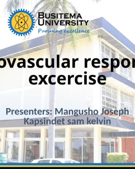 Cardiovascular response to excercise cover