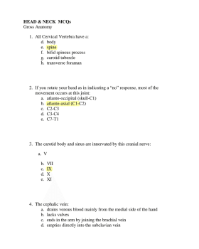Head and Neck Multiple Choice Questions cover