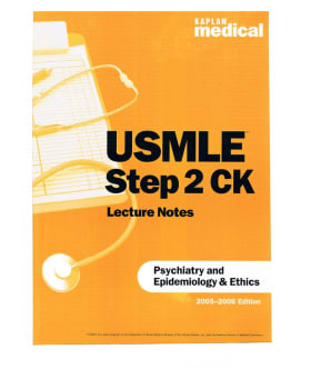 USMLE-STEP 2 CK Psychiatry and Epidemiology Ethics cover