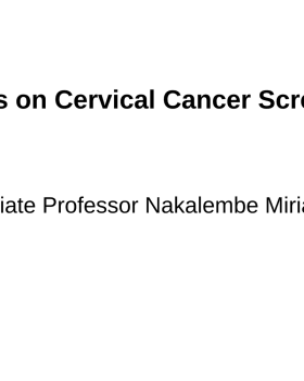 Updates on Cervical Cancer Screening cover