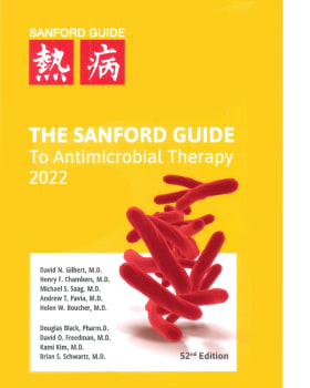 THE SANFORD GUIDE To Antimicrobial Therapy 2022 cover