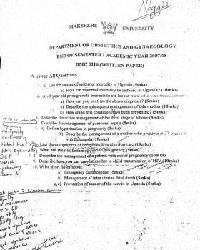 past exam obs gyn cover