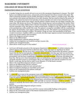 PAEDIATRICS ESSAY QUESTIONS cover