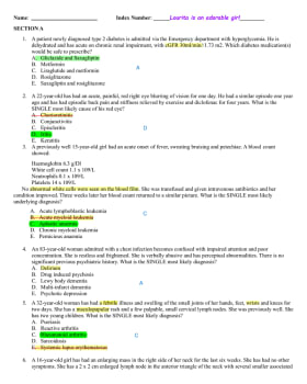 Internal Med Past Paper 1 Answered cover