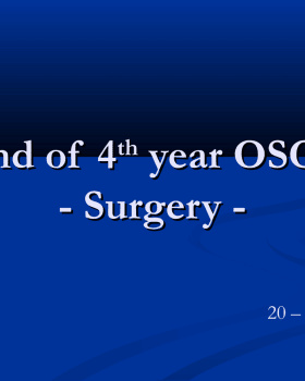 OSCE - Surgery cover