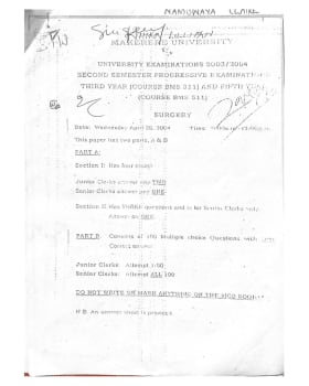 Surgery Past Paper 2004 Surgery cover