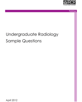 Undergraduate Radiology Sample Questions cover