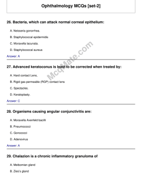 Ophthalmology MCQs [set-2] cover