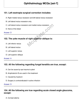 Ophthalmology MCQs [set-7] cover