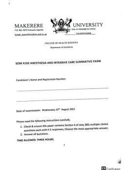 Anesthesia high yield past papers KSS cover