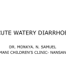 ACUTE WATERY DIARRHOEA cover