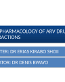 ARV DRUGS REVIEW OF PHARMACOLOGY AND DRUG INTERACTIONS cover