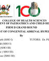 MANAGEMENT OF CONGENITAL ADRENAL HYPERPLASIA cover