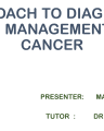 Approach to Cancer Diagnosis and Management cover