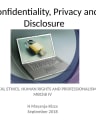 Confidentiality, Privacy and Disclosure cover