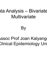 Data analysis – bivariate & multivariate 2025 cover