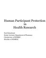 Human Participant Protection in Health Research cover