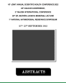 16th Joint Annual Scientific Health Conference 2022 Abstracts cover
