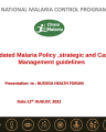 Uganda Malaria Control Program Guidelines 2022 cover