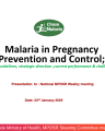 Malaria in Pregnancy Prevention and Control Guidelines cover