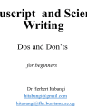 Manuscript writing workshop cover