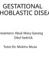 GESTATIONAL TROPHOBLASTIC DISEASE cover