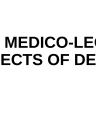 The medico-legal aspects of death cover