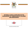 Clinical guidelines management of TB in children cover