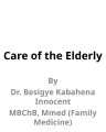 Care of the Elderly cover