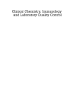 Clinical Chemistry, Immunology and Laboratory Quality Control A cover