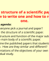 The Structure of a Scientific Paper science cover