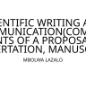 SCIENTIFIC WRITING AND COMMUNICATIONCOMPONENTS OF A PROPOSAL, cover
