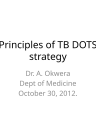 PRINCIPLES OF TB DOTS STRATEGY cover