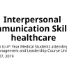 IPC & Com skills in healtcare cover