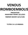 VENOUS THROMBOEMBOLISM PRESENTERS cover