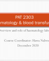 HAEMATOLOGY & BLOOD TRANSFUSION cover