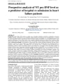 PROSPECTIVE ANALYSIS OF NT PRO BNP LEVEL AS A PREDICTOR OF HOSPITAL RE ADMISSION IN HEART FAILURE PATIENTS cover