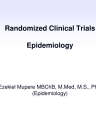 RANDOMIZED CLINICAL TRIALS EPIDEMIOLOGY cover
