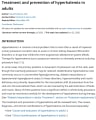TREATMENT AND PREVENTION OF HYPERKALEMIA IN ADULTS cover