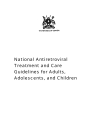 NATIONAL ANTIRETROVIRAL TREATMENT AND CARE GUIDELINES FOR ADULTS, ADOLESCENTS, AND CHILDREN cover