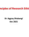PRINCIPLES OF RESEARCH ETHICS cover
