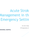 ACUTE STROKE MANAGEMENT IN THE EMERGENCY SETTING cover