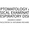 SYMPTOMATOLOGY AND PHYSICAL EXAMINATION OF RESPIRATORY DISEASE cover