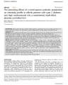 THE PROMISING EFFECTS OF A MULTI-SPECIES SYNBIOTIC PREPARATION ON METABOLIC PROFILE IN ELDERLY PATIENTS WITH TYPE 2 DIABETES AND HIGH CARDIOVASCULAR RISK: A RANDOMIZED, TRIPLE-BLIND, PLACEBO-CONTROLLED TRIAL cover