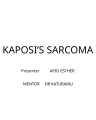 KAPOSI’S SARCOMA cover
